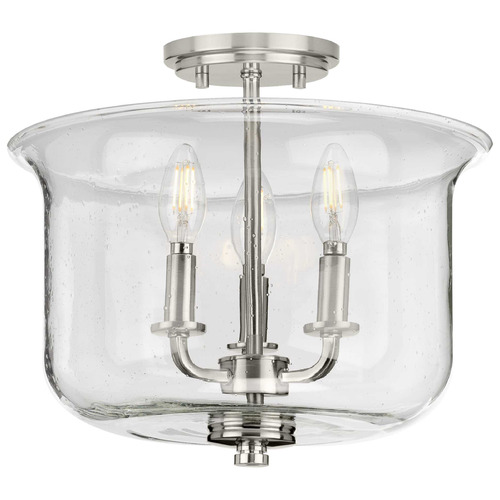 Progress Lighting Winslett Brushed Nickel Semi-Flushmount Light