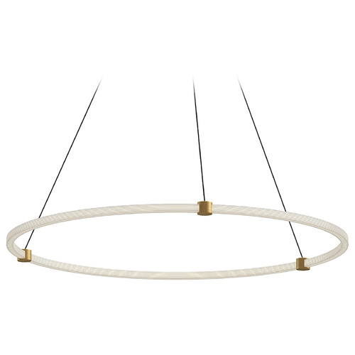 Bruni Brushed Gold LED Pendant by Kuzco Lighting