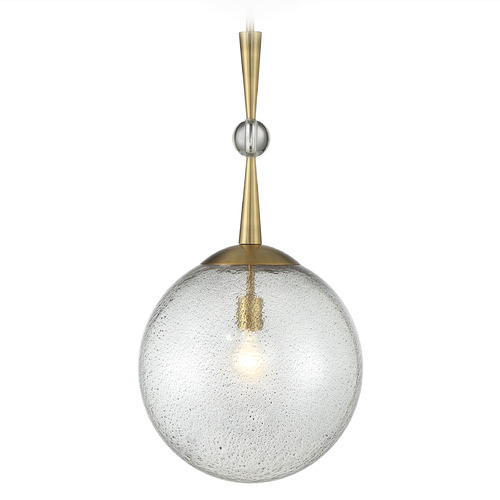 Minka Lavery Populuxe Oxidized Aged Brass Pendant Light with Globe Shade