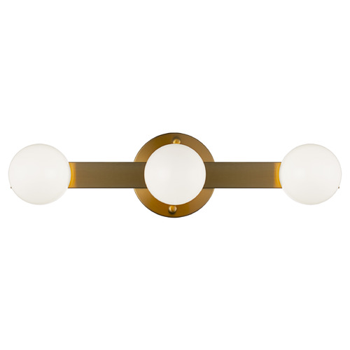 Matteo Lighting Pizzazz Aged Gold Brass LED Vertical Bathroom Light