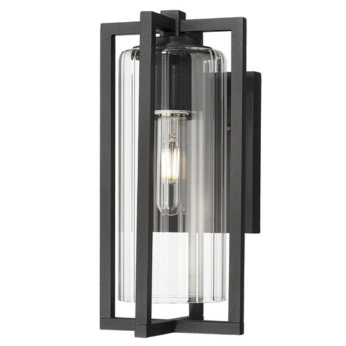 Z-Lite Aura Black Outdoor Wall Light