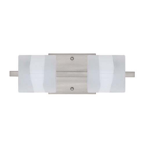 Besa Lighting Modern Bathroom Light Frosted Glass Satin Nickel by Besa Lighting 2WS-787399-SN