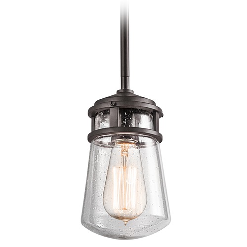 Kichler Lighting Seeded Glass Outdoor Hanging Light Bronze by Kichler Lighting 49446AZ