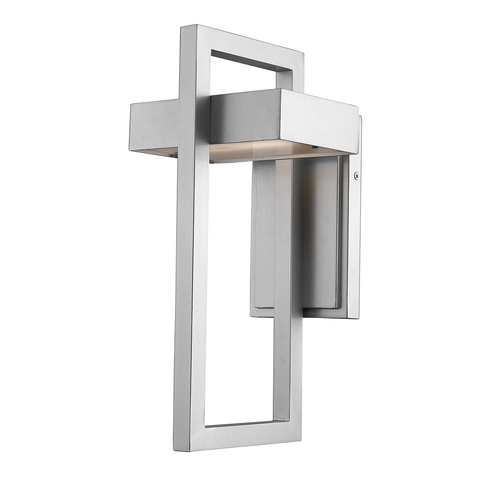 Z-Lite Luttrel Silver LED Outdoor Wall Light by Z-Lite 566M-SL-LED