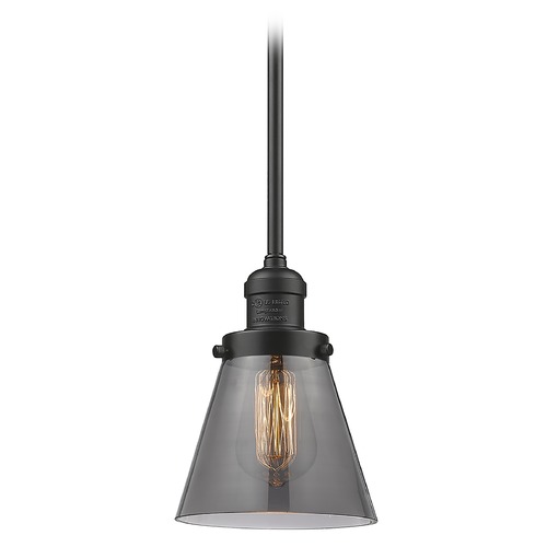 Innovations Lighting Innovations Lighting Small Cone Oil Rubbed Bronze Mini-Pendant Light with Conical Shade 201S-OB-G63