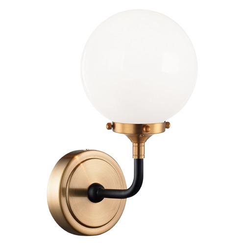 Particles Aged Gold & Black Sconce by Matteo Lighting