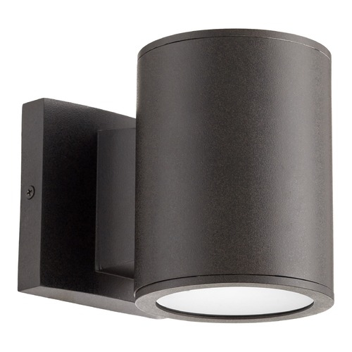 Cylinder Oiled Bronze LED Outdoor Wall Light by Quorum Lighting