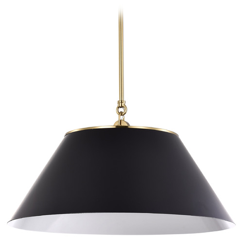 Nuvo Lighting Dover Large Pendant in Black & Vintage Brass by Nuvo Lighting 60-7414