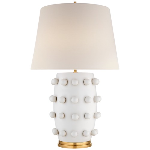 Visual Comfort Signature Collection Kelly Wearstler Linden Table Lamp in Plaster White by Visual Comfort Signature KW3031PWL