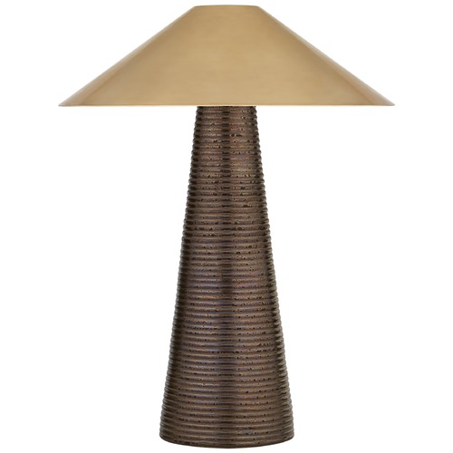 Visual Comfort Signature Collection Kelly Wearstler Miramar Lamp in Crystal Bronze by Visual Comfort Signature KW3660CBZAB