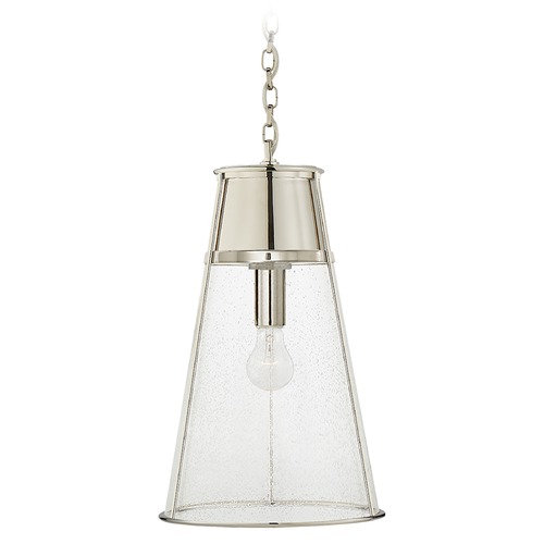 Visual Comfort Signature Collection Thomas OBrien Robinson Large Pendant in Nickel by Visual Comfort Signature TOB5753PNSG