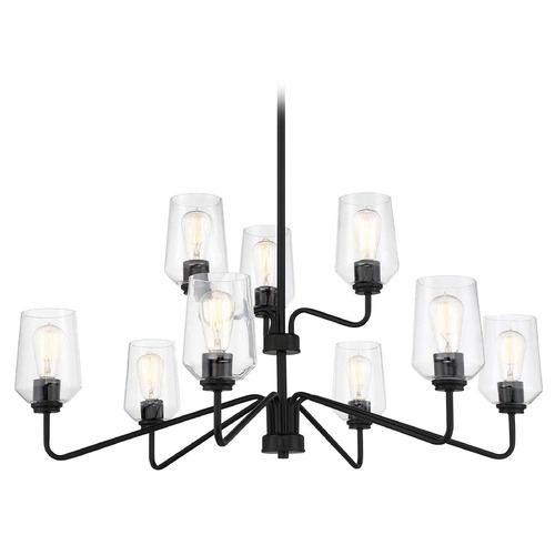 Shayna Flat Black Chandelier by Craftmade Lighting