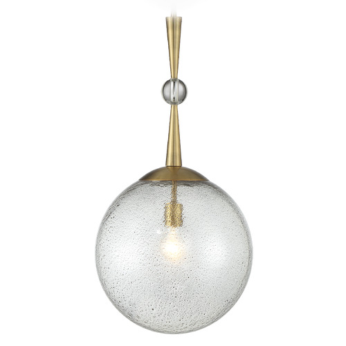 Minka Lavery Populuxe Oxidized Aged Brass Pendant Light with Globe Shade