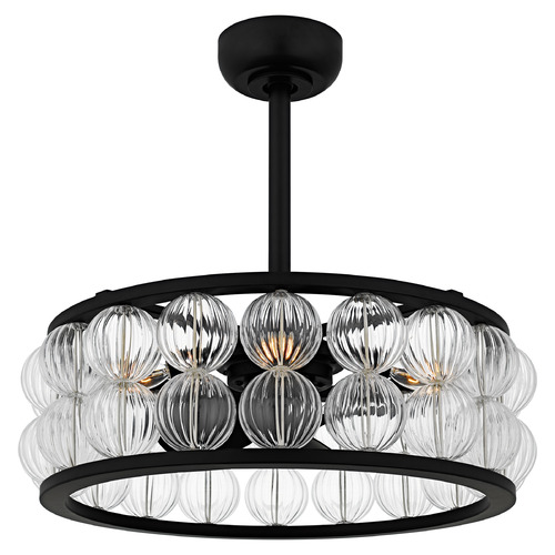 Quoizel Lighting Terrarock Matte Black LED Ceiling Fan with Light