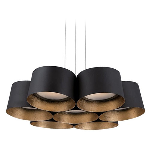 Marimba 17.75-Inch LED Chandelier in Gold Leaf & Dark Bronze by Modern Forms