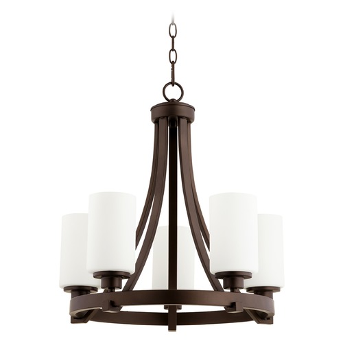 Quorum Lighting Lancaster Oiled Bronze Mini-Chandelier by Quorum Lighting 6207-5-86