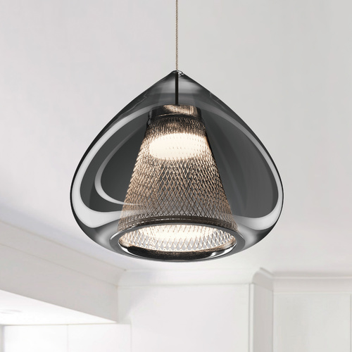 Zin 7.50-Inch Chrome LED Pendant by Elan Lighting