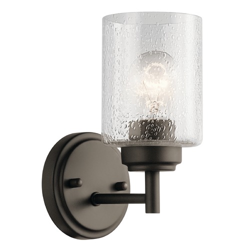 Kichler Lighting Seeded Glass Sconce Olde Bronze Winslow by Kichler Lighting 45910OZ