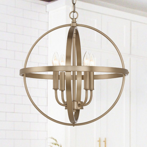 HomePlace by Capital Lighting Hartwell 16.50-Inch Orb Pendant in Aged Brass by HomePlace by Capital Lighting 317541AD