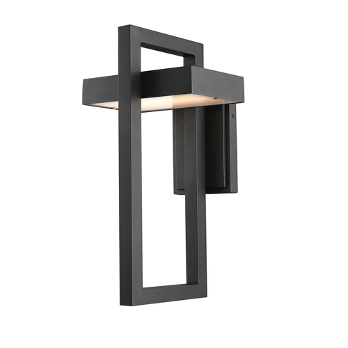 Z-Lite Luttrel Black LED Outdoor Wall Light by Z-Lite 566B-BK-LED