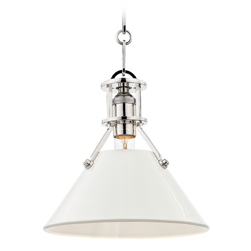 Painted No. 2 Pendant with Off-White Shade by Hudson Valley Lighting