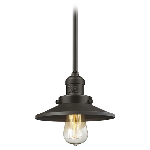 Innovations Lighting Innovations Lighting Railroad Oil Rubbed Bronze Mini-Pendant Light with Coolie Shade 201S-OB-M5