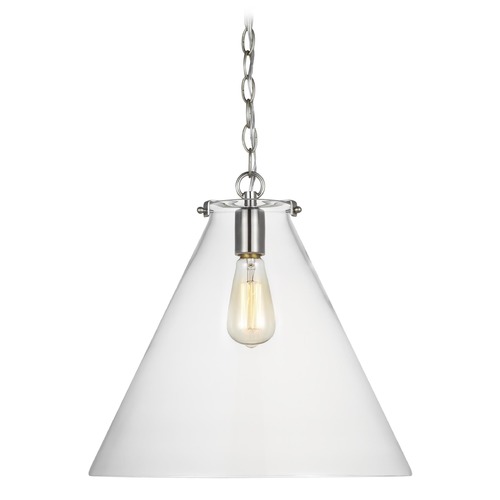 Kate Brushed Nickel Pendant by Visual Comfort Studio