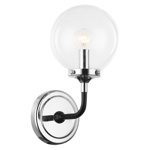 Matteo Lighting Particles Black & Chrome Sconce by Matteo Lighting W58201CHCL