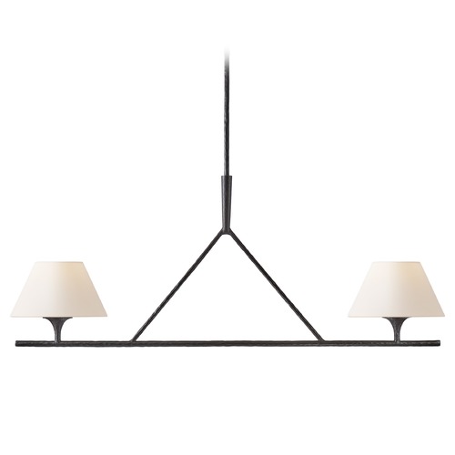 Ian K. Fowler Cesta Linear Chandelier in Aged Iron by Visual Comfort Signature