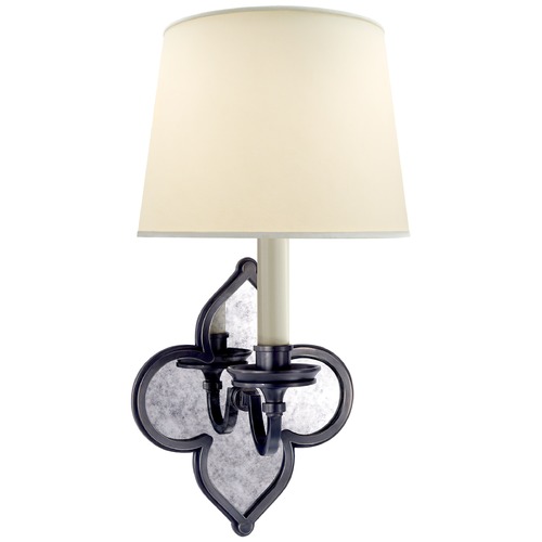 Visual Comfort Signature Collection Alexa Hampton Lana Sconce in Gun Metal by Visual Comfort Signature AH2040GMPL