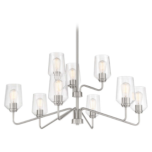 Shayna Brushed Polished Nickel Chandelier by Craftmade Lighting