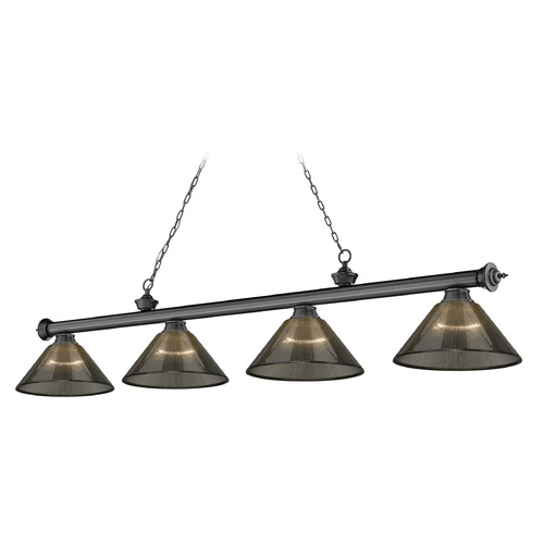 Z-Lite Cordon Bronze Plate Billiard Light by Z-Lite 2306-4BP-ARS