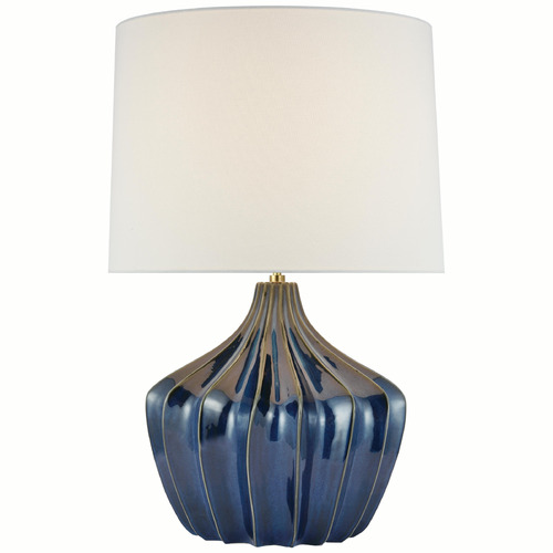 Visual Comfort Signature Collection Champalimaud Sur Table Lamp in Blue Brown by Visual Comfort Signature CD3602MBB-L