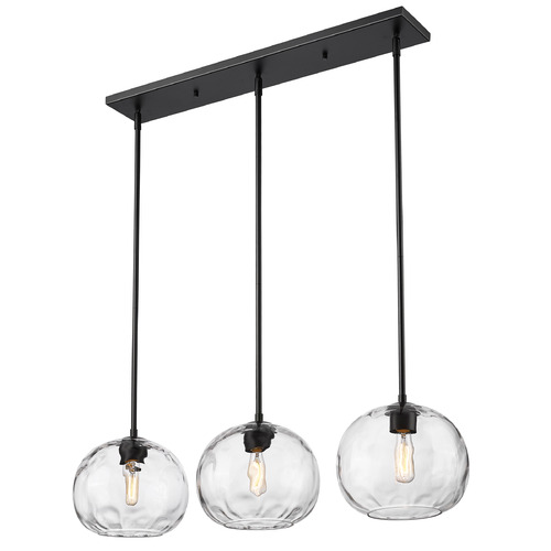 Z-Lite Chloe Matte Black Multi-Light Pendant with Globe Shade