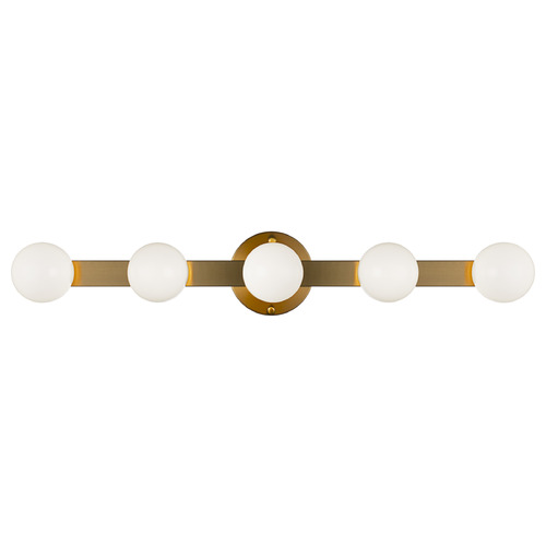 Matteo Lighting Matteo Lighting Pizzazz Aged Gold Brass LED Vertical Bathroom Light S14505AG