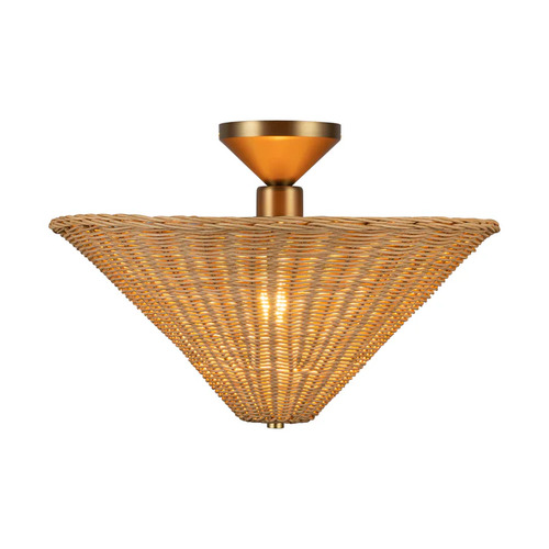 Alora Lighting Bridgette Brushed Gold Semi-Flushmount Light