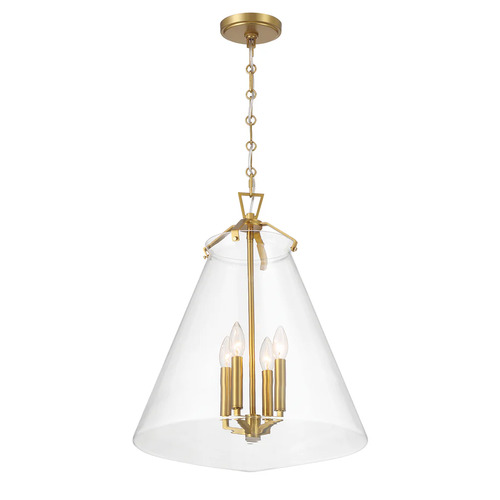 Voss 4-Light Pendant in Luxe Gold by Crystorama Lighting
