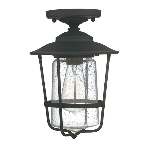 Capital Lighting Creekside Outdoor Semi-Flush Mount in Black by Capital Lighting 9607BK