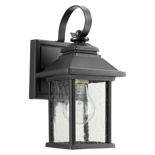 Quorum Lighting Seeded Glass Outdoor Wall Light Black by Quorum Lighting 7940-5-69