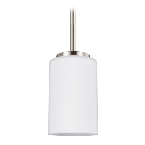 Oslo Brushed Nickel Mini Pendant by Generation Lighting