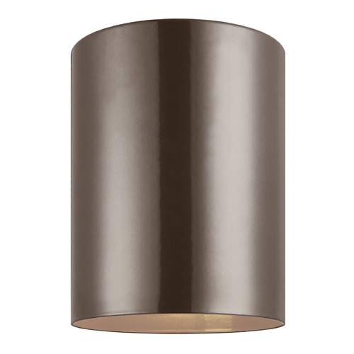 Generation Lighting Outdoor Cylinders Bronze LED Close To Ceiling Light 7813897S-10