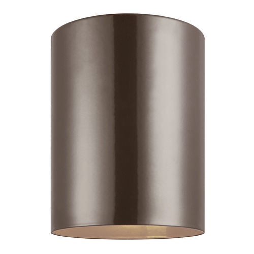 Outdoor Cylinders Bronze LED Flush Mount by Visual Comfort Studio