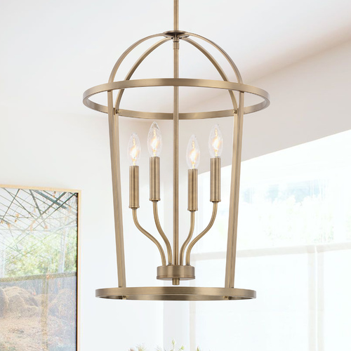 HomePlace by Capital Lighting Greyson 16-Inch Wide Pendant in Aged Brass by HomePlace by Capital Lighting 528541AD
