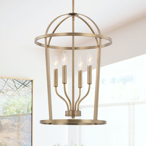 Greyson 16-Inch Wide Pendant in Aged Brass by HomePlace by Capital Lighting