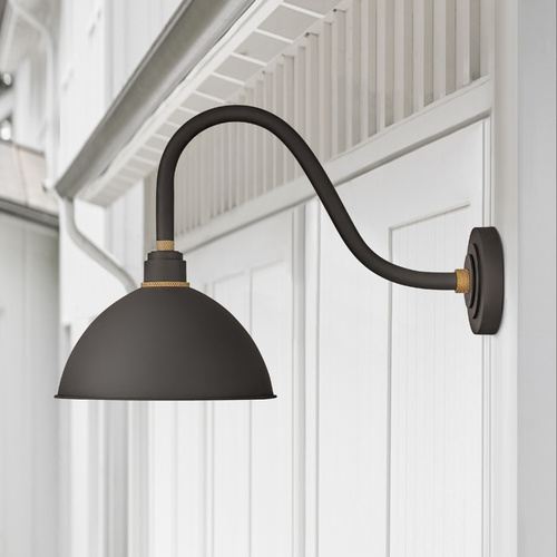 Hinkley Foundry 12-Inch Wide Museum Bronze & Brass Barn Light by Hinkley Lighting 10544MR