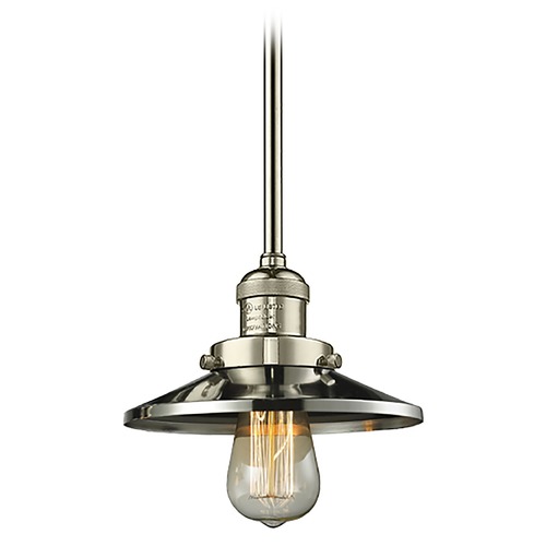 Innovations Lighting Innovations Lighting Railroad Polished Nickel Mini-Pendant Light with Coolie Shade 201S-PN-M1