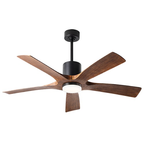 Modern Forms by WAC Lighting Aviator 5 54-Inch LED Ceiling Fan in Matte Black by Modern Forms FR-W1811-5-MB/DK