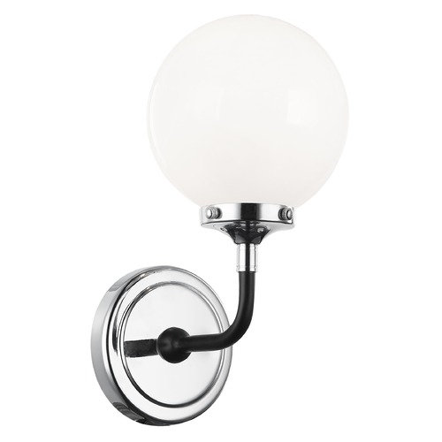 Particles Black & Chrome Sconce by Matteo Lighting