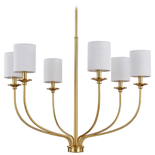 Progress Lighting Bonita Satin Brass Chandelier