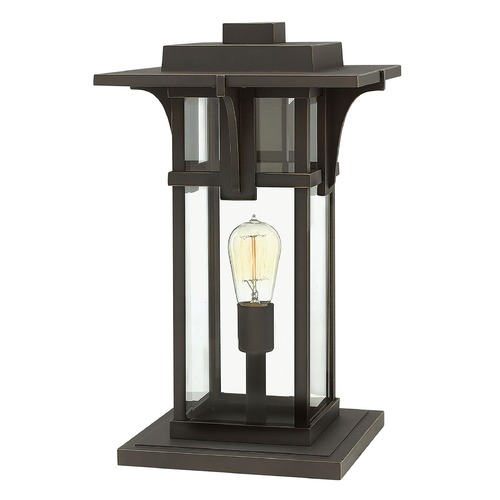Manhattan 12V Large Pier Mount Lantern in Bronze by Hinkley Lighting